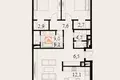 1 room apartment 107 m² Moscow, Russia