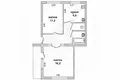 2 room apartment 46 m² Staroje Sialo, Belarus