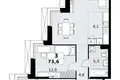 3 room apartment 74 m² Kommunarka, Russia