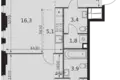 Appartement 2 chambres 55 m² Moscou, Russie