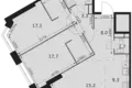 Wohnung 3 zimmer 77 m² Moskau, Russland