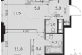 Apartamento 2 habitaciones 44 m² Moscú, Rusia