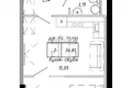 1 room apartment 35 m² Avanhard, Ukraine