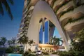 Kompleks mieszkalny Como Residences — tall residential complex by Nakheel with artificial lakes and sandy beach in Palm Jumeirah, Dubai