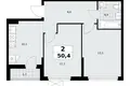 2 room apartment 50 m² poselenie Sosenskoe, Russia