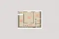 2 room apartment 47 m² Minsk, Belarus