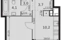 Квартира 1 комната 36 м² Москва, Россия