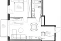 Apartamento 2 habitaciones 52 m² en Riga, Letonia