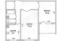 Appartement 2 chambres 50 m² Muchaviecki sielski Saviet, Bélarus