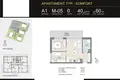 Квартира 3 комнаты 40 м² Познань, Польша