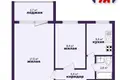 Wohnung 2 zimmer 44 m² Maladsetschna, Belarus