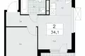 Квартира 2 комнаты 34 м² поселение Сосенское, Россия
