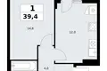 Appartement 1 chambre 39 m² Kommunarka, Russie