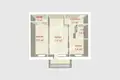 Wohnung 2 zimmer 43 m² Matschulischtschy, Belarus