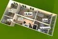 3 room apartment 73 m² Zamastocca, Belarus