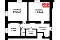 2 room apartment 60 m² Minsk, Belarus