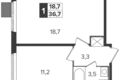 Appartement 1 chambre 37 m² Leninsky District, Russie