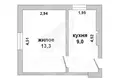 1 room apartment 22 m² Vysokaye, Belarus