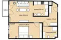 2 room apartment 60 m² in Poznan, Poland