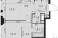 Apartamento 2 habitaciones 44 m² Moscú, Rusia