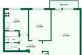 2 room apartment 41 m² Lida, Belarus