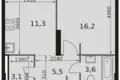 Квартира 1 комната 41 м² Северо-Западный административный округ, Россия