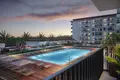 Kompleks mieszkalny New residence Hamilton with a swimming pool and a park, Town Square, Dubai, UAE