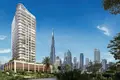 Residential complex High-rise residence Vento Tower with a swimming pool and a co-working area in the center of Dubai, Business Bay, UAE