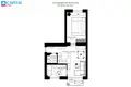 Appartement 3 chambres 44 m² Vilnius, Lituanie