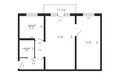 2 room apartment 45 m² Minsk, Belarus
