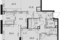 Wohnung 4 zimmer 91 m² Moskau, Russland
