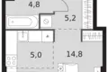 Студия 1 комната 30 м² Северо-Западный административный округ, Россия