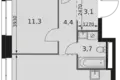 Mieszkanie 3 pokoi 67 m² Moskwa, Rosja