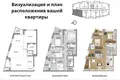 Mieszkanie 4 pokoi 73 m² Mińsk, Białoruś