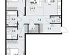 3 room apartment 91 m² Kommunarka, Russia