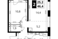 Appartement 2 chambres 46 m² Potapovo, Fédération de Russie