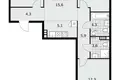 4 room apartment 75 m² Moscow, Russia