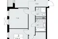 3 room apartment 69 m² Moscow, Russia