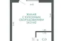 1 room apartment 31 m² Minsk, Belarus