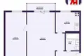 2 room apartment 44 m² Salihorsk, Belarus