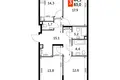 3 room apartment 83 m² North-Western Administrative Okrug, Russia