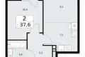 Квартира 2 комнаты 38 м² район Внуково, Россия