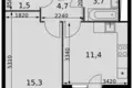 Квартира 1 комната 38 м² Развилка, Россия