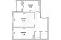 2 room apartment 58 m² Brest, Belarus