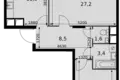 Квартира 2 комнаты 68 м² Развилка, Россия