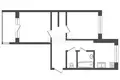 Kvartira 2 xonalar 44 m² in Toshbuloq