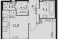Appartement 1 chambre 40 m² Moscou, Russie