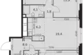 4 room apartment 91 m² Moscow, Russia