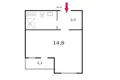 Apartamento 23 m² okrug Polyustrovo, Rusia