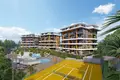 Residential complex Luxury residence with swimming pools and a tennis court clos to the sea, Alanya, Turkey